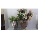 Decorator Vases w/Artificial Flowers-22"x30"H