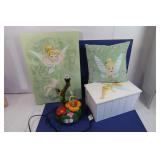 Tinkerbell Lot-Wall Hanging, Stool, Pillow& Tinkerbell Lot-Wall Hanging, Stool, Pillow&