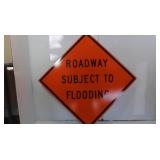 "Roadway Subject to Flooding" Metal Sign-24"x24"