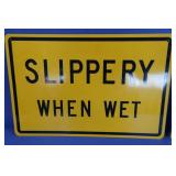 "Slippery When Wet" Sign-18"x12"