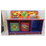 Play Zone Storage Bench w/bins-31x13x14"