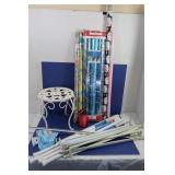 Iron Stool, Curtain Rods & Wrapping Paper