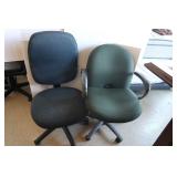 2 Office Chairs-Swivels, on Wheels(as is) 2 Office Chairs-Swivels, on Wheels(as is)