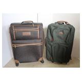 Luggage Lot-Samsonite Green Soft w/2 Wheels,Tommy