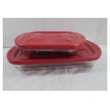 Anchor Hocking Glassware w/Lids(2 Qt, 3Qt) Anchor Hocking Glassware w/Lids(2 Qt, 3Qt)