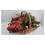 Christmas Basket w/Christmas Flowers Christmas Basket w/Christmas Flowers