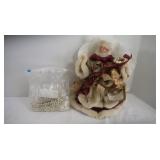 Christmas Angel Tree Topper-16"H & Silver Bead Christmas Angel Tree Topper-16"H & Silver Bead