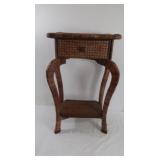 Sm. Wicker-like Stand w/1 Drawer, 1 Shelf-14x10x25