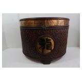Wood & Wicker-like Half Trunk-22x12x16" Wood & Wicker-like Half Trunk-22x12x16"