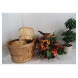 Misc Home Decor-Baskets, Artificial Flowers