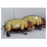 2 Metal Pigs Decor-30"x18"