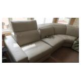 Elec. Reclining Leather Sofa-16