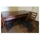 Ethan Allen Cherry Desk w/4 Drawers w/Chair Ethan Allen Cherry Desk w/4 Drawers w/Chair