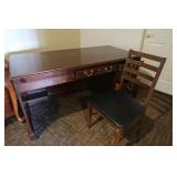 Ethan Allen Cherry Desk w/4 Drawers w/Chair