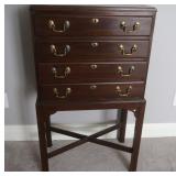 Ethan Allen Cherry Silver Chest w/Legs/4 Drawers Ethan Allen Cherry Silver Chest w/Legs/4 Drawers