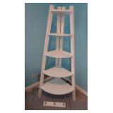 Wood Corner Shelving Unit-64"Hx18"D-30"W at Base, Wood Corner Shelving Unit-64"Hx18"D-30"W at Base,