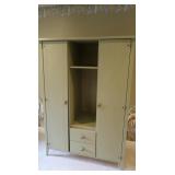 Veneer Finish Wardrobe w/2 Doors/2 Drawers- Veneer Finish Wardrobe w/2 Doors/2 Drawers-