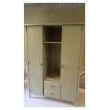 Veneer Finish Wardrobe w/2 Doors/2 Drawers-