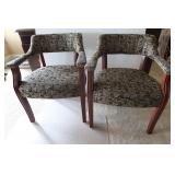 2 Paoli Fabric Chairs w/Arms-Black/Gold 2 Paoli Fabric Chairs w/Arms-Black/Gold