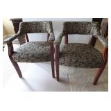 2 Paoli Fabric Chairs w/Arms-Black/Gold