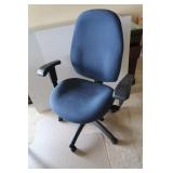 Desk Chair w/Arms-Blue Fabric