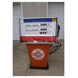 Vintage "That Good Gulf Gasoline" Pump-Red,White&