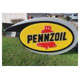 New/Old Stock Pennzoil Light-up Sign w/Cord-9 New/Old Stock Pennzoil Light-up Sign w/Cord-9