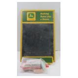 Vintage John Deere Adv. Chalkboard w/Chalk-12x12" Vintage John Deere Adv. Chalkboard w/Chalk-12x12"