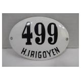 Vintage Porcelain Motorcycle Plate-5 1/2"x4" Vintage Porcelain Motorcycle Plate-5 1/2"x4"