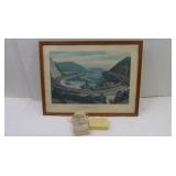 Vintage Print-The Horshoe Curve w/Horseshoe Curve Vintage Print-The Horshoe Curve w/Horseshoe Curve