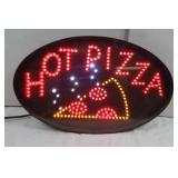 Hot Pizza Elec Plastic Sign-works-21"Lx13"