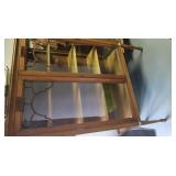 Antique Wood Hutch w/Glass(very good cond)-42Wx62" Antique Wood Hutch w/Glass(very good cond)-42Wx62"