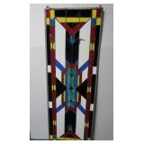 Stained Glass Pc w/Lead-46"x18"(damaged) Stained Glass Pc w/Lead-46"x18"(damaged)
