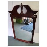 Vintage Mahogany Wood Mirror-22"x40"