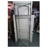 Adjustable Glass Shelf Display Unit-18"x18"x68"H