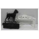 Vintage Cast Alum Dog & Alum House No. Plate Vintage Cast Alum Dog & Alum House No. Plate