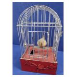 Vintage Musical Wind-up Bird Cage