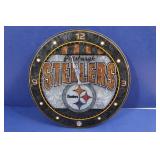 Steelers Stained Glass Clock