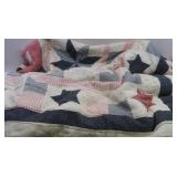 Vintage Handmade Stitched Quilt-82x82" Vintage Handmade Stitched Quilt-82x82"
