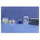 4 Paperweights(3 Vintage, 1 NIB) 4 Paperweights(3 Vintage, 1 NIB)