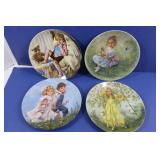 4 Vintage Reco Collector Plates-LIttle Bo Peep, 4 Vintage Reco Collector Plates-LIttle Bo Peep,