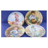 4 vintage Reco Plates-Little Boy Blue, Mary, Mary; 4 vintage Reco Plates-Little Boy Blue, Mary, Mary;
