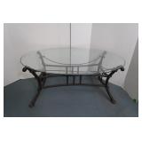 Glass Table-45"Rd18"H