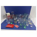 Coca-Cola Lot-Glasses, Napkin Dispenser&more