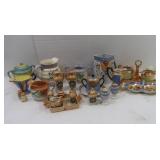 Vintage Glassware Pitchers, S&P Shakers, Tray- Vintage Glassware Pitchers, S&P Shakers, Tray-