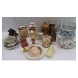 Vintage Glassware-Honey Jar(Japan), Nippon Pitcher Vintage Glassware-Honey Jar(Japan), Nippon Pitcher