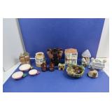 Misc Lot-Figurines, Townhouse Avon Canister, Misc Lot-Figurines, Townhouse Avon Canister,