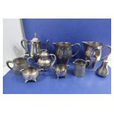 Silver-plated Items-Teapot, Pitchers & more