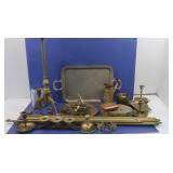 Brass Lot-Pitcher, Trays, Bird Bath &more Brass Lot-Pitcher, Trays, Bird Bath &more