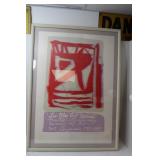 Framed Print-1989 Las Alas Art Festival signed by Framed Print-1989 Las Alas Art Festival signed by